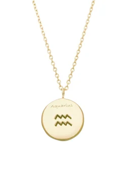 Diamond Point Geelgouden Colliers|Diamanten Colliers<Geelgouden collier, Zodiac-Aquarius (Waterman)