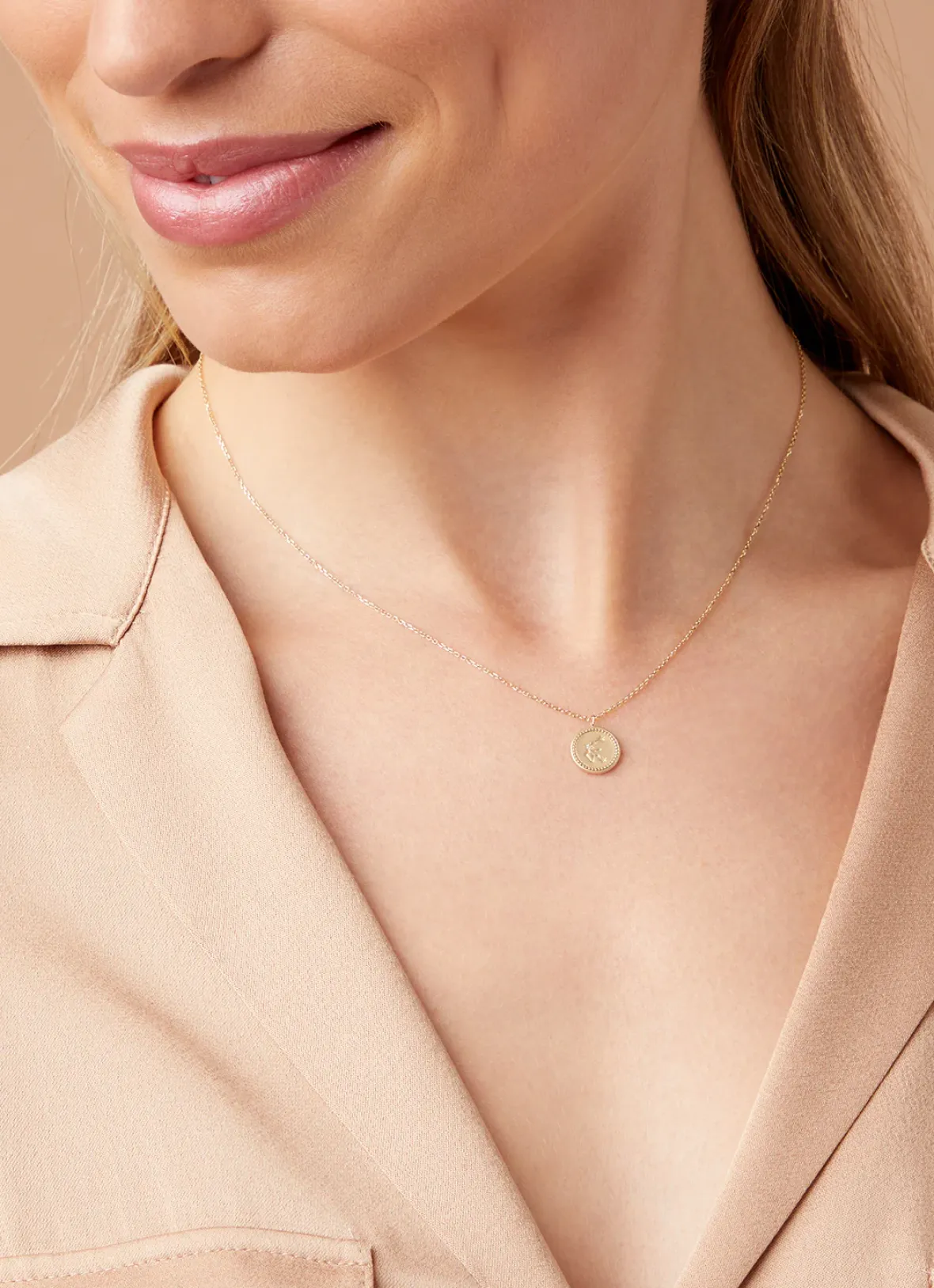 Diamond Point Geelgouden Colliers|Diamanten Colliers<Geelgouden collier, Zodiac-Aquarius (Waterman)