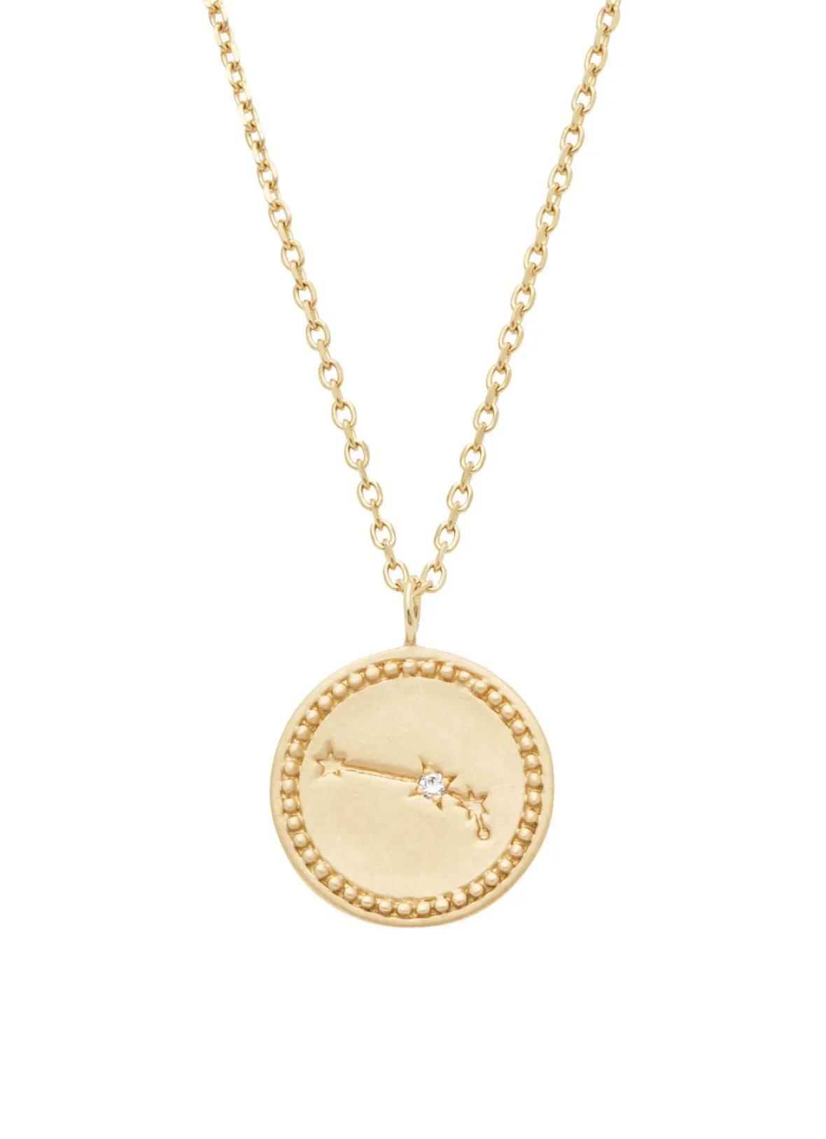 Diamond Point Geelgouden Colliers|Diamanten Colliers<Geelgouden collier, Zodiac-Aries (Ram)