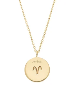 Diamond Point Geelgouden Colliers|Diamanten Colliers<Geelgouden collier, Zodiac-Aries (Ram)