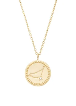 Diamond Point Geelgouden Colliers|Diamanten Colliers<Geelgouden collier, Zodiac-Capricorn (Steenbok)