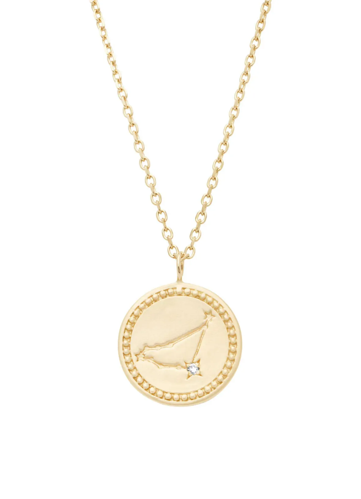 Diamond Point Geelgouden Colliers|Diamanten Colliers<Geelgouden collier, Zodiac-Capricorn (Steenbok)