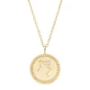 Diamond Point Geelgouden Colliers|Diamanten Colliers<Geelgouden collier, Zodiac-Libra (Weegschaal)