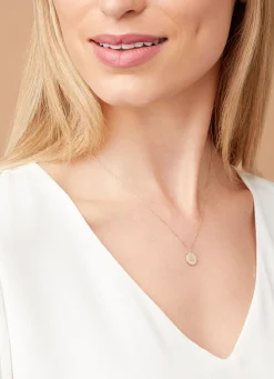 Diamond Point Geelgouden Colliers|Diamanten Colliers<Geelgouden collier, Zodiac-Libra (Weegschaal)