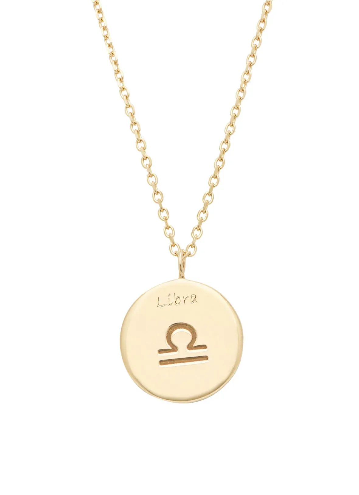 Diamond Point Geelgouden Colliers|Diamanten Colliers<Geelgouden collier, Zodiac-Libra (Weegschaal)