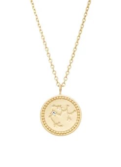 Diamond Point Geelgouden Colliers|Diamanten Colliers<Geelgouden collier, Zodiac-Sagittarius (Boogschutter)