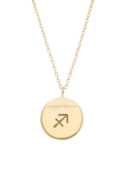 Diamond Point Geelgouden Colliers|Diamanten Colliers<Geelgouden collier, Zodiac-Sagittarius (Boogschutter)