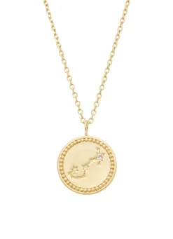 Diamond Point Geelgouden Colliers|Diamanten Colliers<Geelgouden collier, Zodiac-Scorpio (Schorpioen)