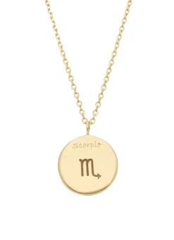 Diamond Point Geelgouden Colliers|Diamanten Colliers<Geelgouden collier, Zodiac-Scorpio (Schorpioen)