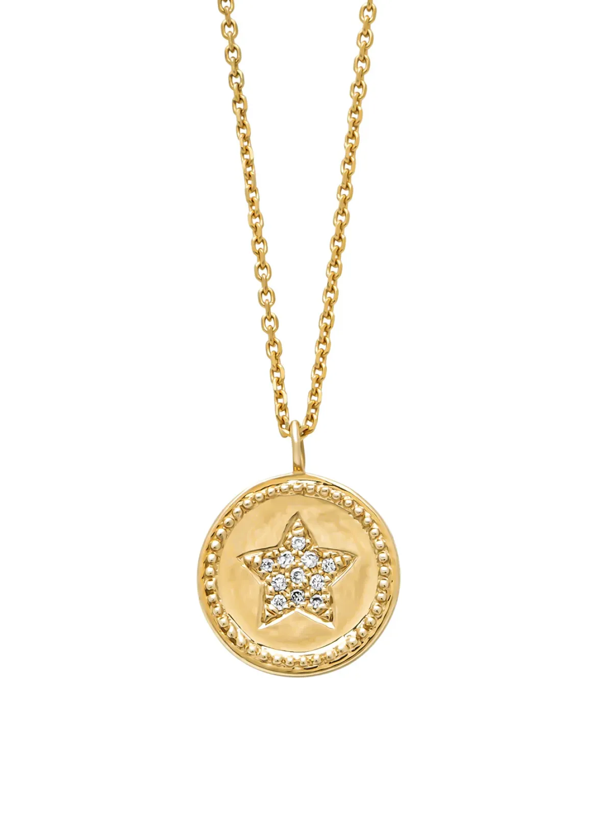 Diamond Point Geelgouden Colliers|Diamanten Colliers<Geelgouden collier, Zodiac-Star
