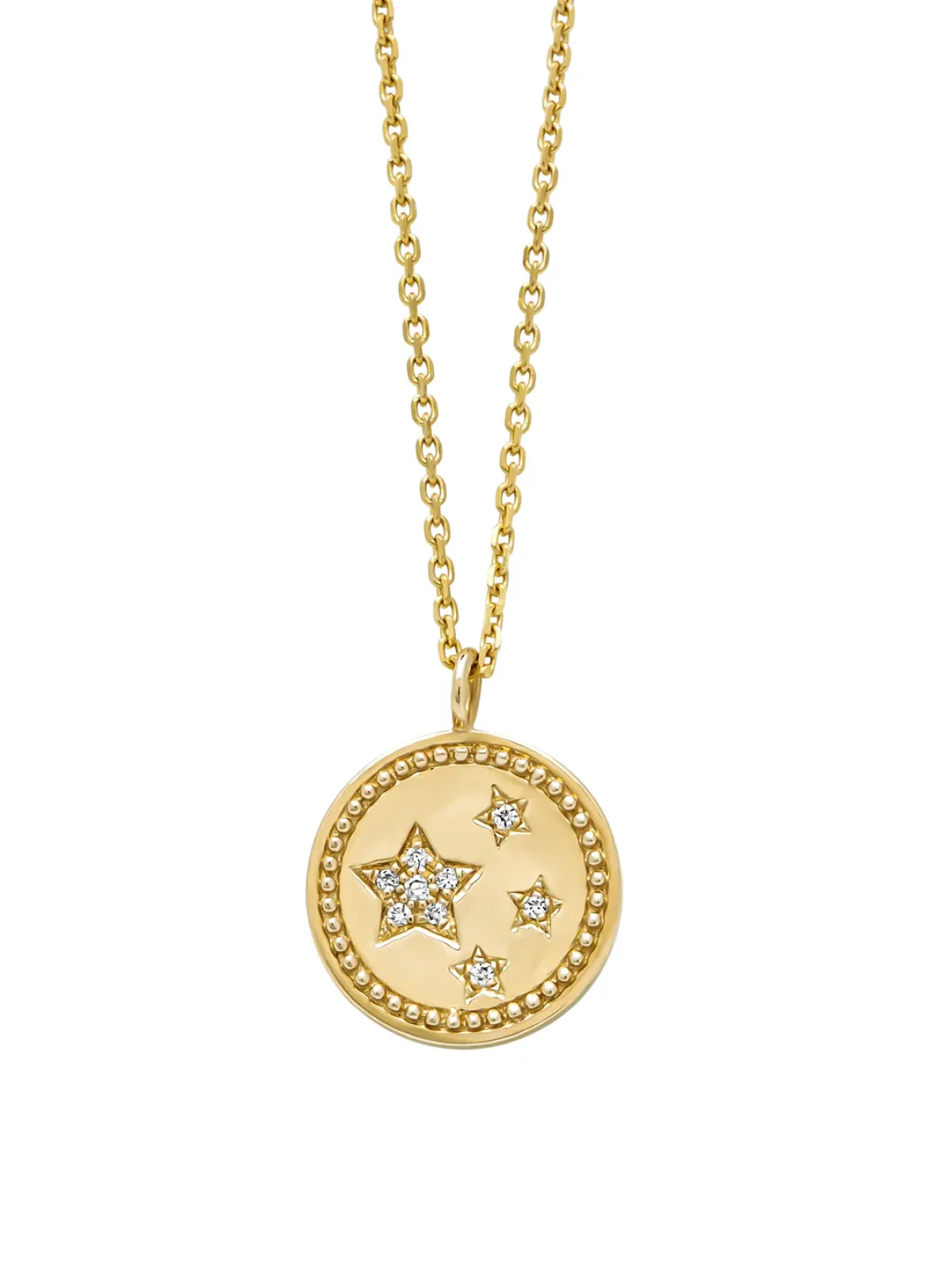 Diamond Point Geelgouden Colliers|Diamanten Colliers<Geelgouden collier, Zodiac-Stars