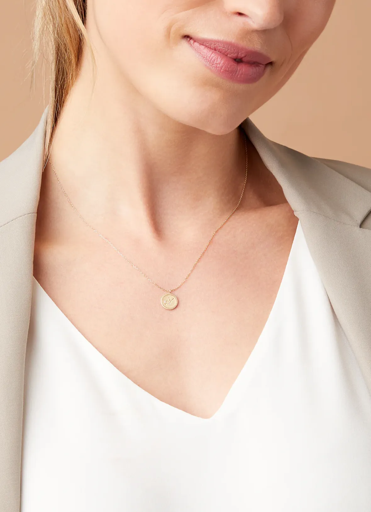 Diamond Point Geelgouden Colliers|Diamanten Colliers<Geelgouden collier, Zodiac-Virgo (Maagd)