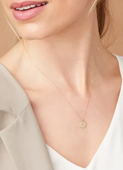 Diamond Point Geelgouden Colliers|Diamanten Colliers<Geelgouden collier, Zodiac-Virgo (Maagd)