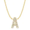 Diamond Point Letter Hangers|Losse Hangers<Geelgouden hanger A, 0.05 ct diamant, Alphabet
