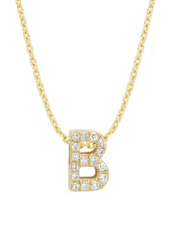 Diamond Point Letter Hangers|Losse Hangers<Geelgouden hanger B, 0.06 ct diamant, Alphabet