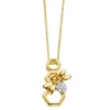Diamond Point Losse Hangers|Geelgouden Bruidssieraden<Geelgouden hanger, 0.03 ct citrien, Queen Bee