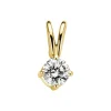 Diamond Point Groeibriljant Hangers|Solitair C<Geelgouden hanger, 0.15 ct diamant, Groeibriljant