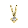 Diamond Point Solitair C|Solitair Classic<Geelgouden hanger, 0.02 ct diamant, Groeibriljant