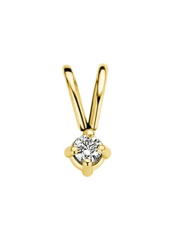 Diamond Point Solitair C|Solitair Classic<Geelgouden hanger, 0.02 ct diamant, Groeibriljant