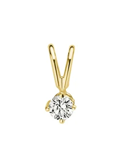 Diamond Point Solitair C|Solitair Classic<Geelgouden hanger, 0.06 ct diamant, Groeibriljant