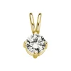 Diamond Point Solitair C|Solitair Classic<Geelgouden hanger, 0.23 ct diamant, Groeibriljant