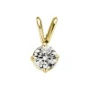 Diamond Point Solitair C|Solitair Classic<Geelgouden hanger, 0.28 ct diamant, Groeibriljant