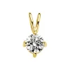 Diamond Point Solitair C|Solitair Classic<Geelgouden hanger, 0.43 ct diamant, Groeibriljant