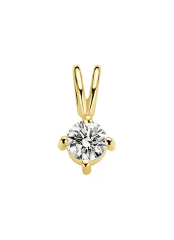 Diamond Point Solitair C|Solitair Classic<Geelgouden hanger, 0.17 ct diamant, Groeibriljant