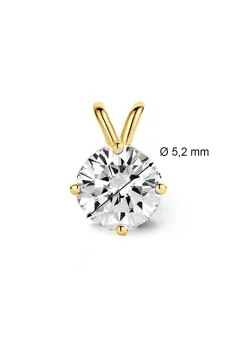 Diamond Point Solitair C|Solitair Classic<Geelgouden hanger, 0.51 ct diamant, Groeibriljant