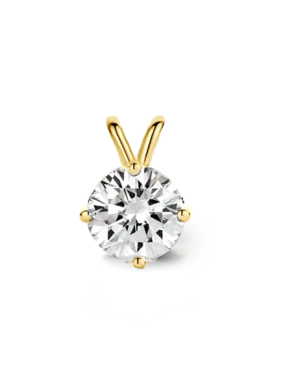 Diamond Point Solitair C|Solitair Classic<Geelgouden hanger, 1.00 ct diamant, Groeibriljant