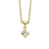 Diamond Point Losse Hangers|Geelgouden Bruidssieraden<Geelgouden hanger, 0.20 ct diamant, Hearts & Arrows