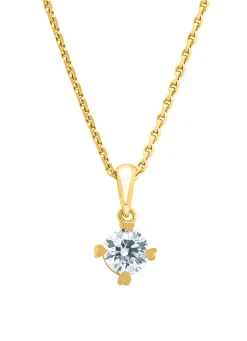 Diamond Point Losse Hangers|Geelgouden Bruidssieraden<Geelgouden hanger, 0.40 ct diamant, Hearts & Arrows