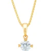 Diamond Point Losse Hangers|Geelgouden Bruidssieraden<Geelgouden hanger, 0.30 ct diamant, Hearts & Arrows