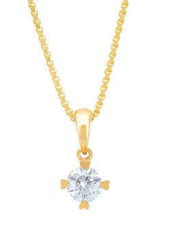 Diamond Point Losse Hangers|Geelgouden Bruidssieraden<Geelgouden hanger, 0.30 ct diamant, Hearts & Arrows