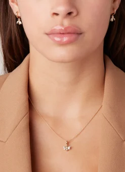 Diamond Point Losse Hangers|Geelgouden Bruidssieraden<Geelgouden hanger, 0.04 ct diamant, Queen Bee