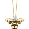 Diamond Point Losse Hangers|Geelgouden Bruidssieraden<Geelgouden hanger, 0.16 ct diamant, Queen Bee