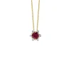 Diamond Point Losse Hangers|Geelgouden Bruidssieraden<Geelgouden hanger, 0.44 ct robijn, Empress