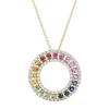 Diamond Point Losse Hangers|Geelgouden Bruidssieraden<Geelgouden hanger, 1.55 ct saffier, Ensemble