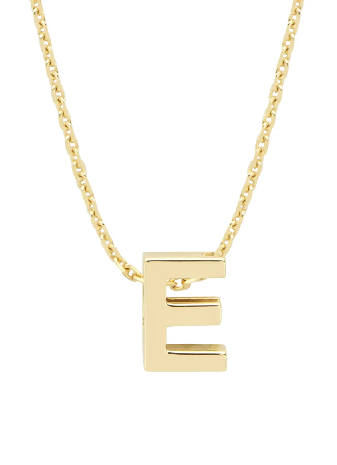 Diamond Point Letter Hangers|Losse Hangers<Geelgouden hanger E, Alphabet