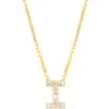 Diamond Point Letter Hangers|Losse Hangers<Geelgouden hanger I, 0.05 ct diamant, Alphabet