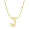 Diamond Point Letter Hangers|Losse Hangers<Geelgouden hanger J, Alphabet