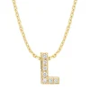 Diamond Point Losse Hangers|Letter Hangers<Geelgouden hanger L, 0.03 ct diamant, Alphabet