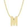 Diamond Point Letter Hangers|Losse Hangers<Geelgouden hanger M, Alphabet