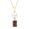 Diamond Point Geelgouden Colliers|Colliers Met Kleurstenen<Geelgouden hanger met collier, 2.68 ct granaat, Rivièra