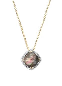 Diamond Point Geelgouden Colliers|Colliers Met Kleurstenen<Geelgouden hanger met collier, 1.37 ct kwarts, Fiësta