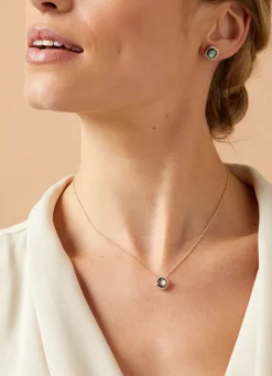 Diamond Point Geelgouden Colliers|Colliers Met Kleurstenen<Geelgouden hanger met collier, 1.37 ct kwarts, Fiësta