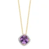 Diamond Point Geelgouden Colliers|Colliers Met Kleurstenen<Geelgouden hanger met collier, 1.54 ct paarse amethist, Fiësta