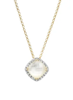Diamond Point Geelgouden Colliers|Colliers Met Kleurstenen<Geelgouden hanger met collier, 1.40 kwarts, Fiësta