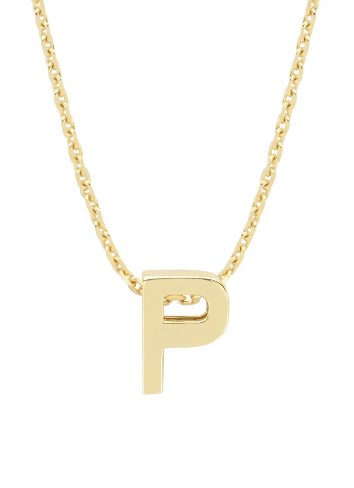 Diamond Point Letter Hangers|Losse Hangers<Geelgouden hanger P, Alphabet