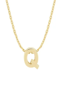 Diamond Point Letter Hangers|Losse Hangers<Geelgouden hanger Q, Alphabet